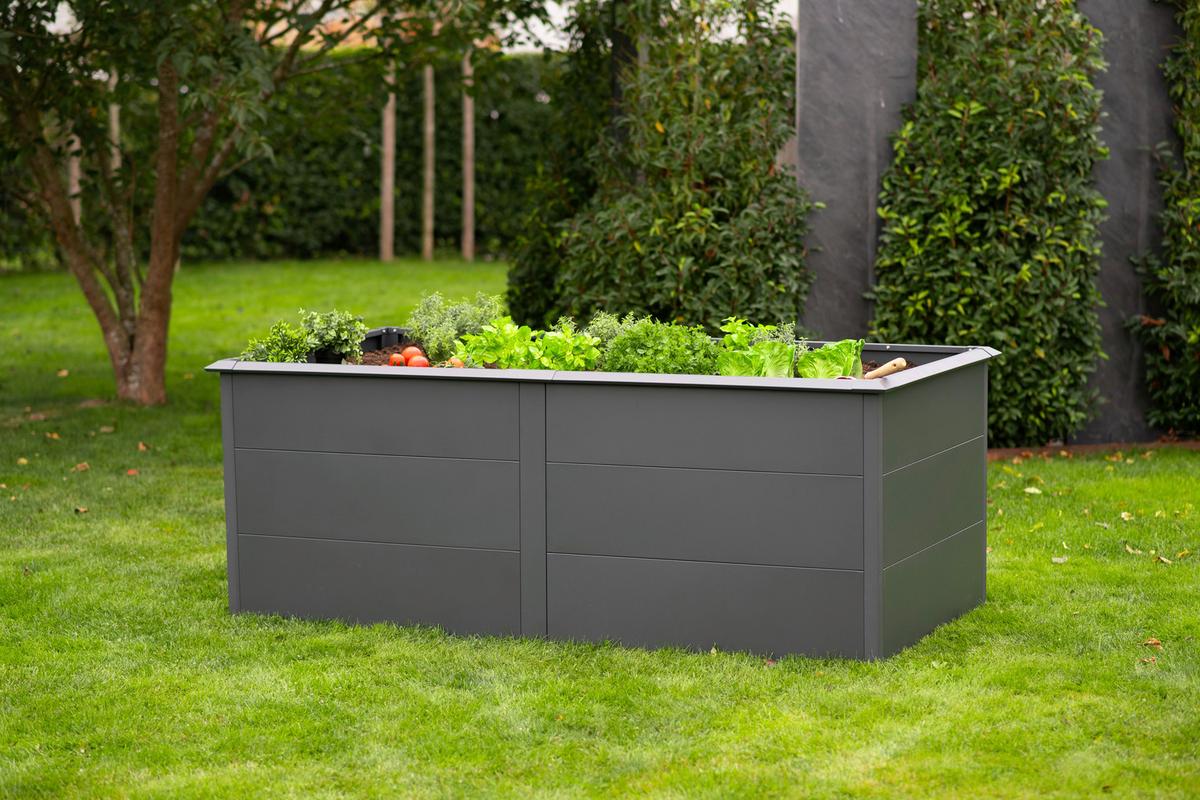 Hochbeet Primus XL - Anthrazit, KONVENTIONELL, Metall (100/200/77cm)