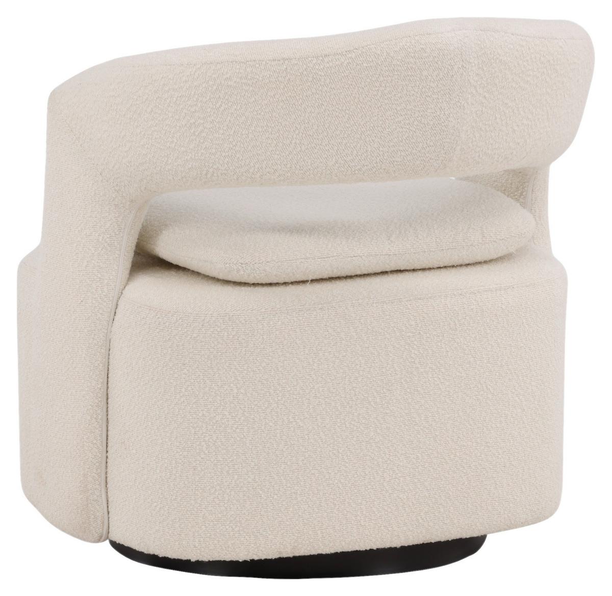 Sessel Laurel - Weiß, Design, Textil/Metall (69/75/72cm) - Livetastic