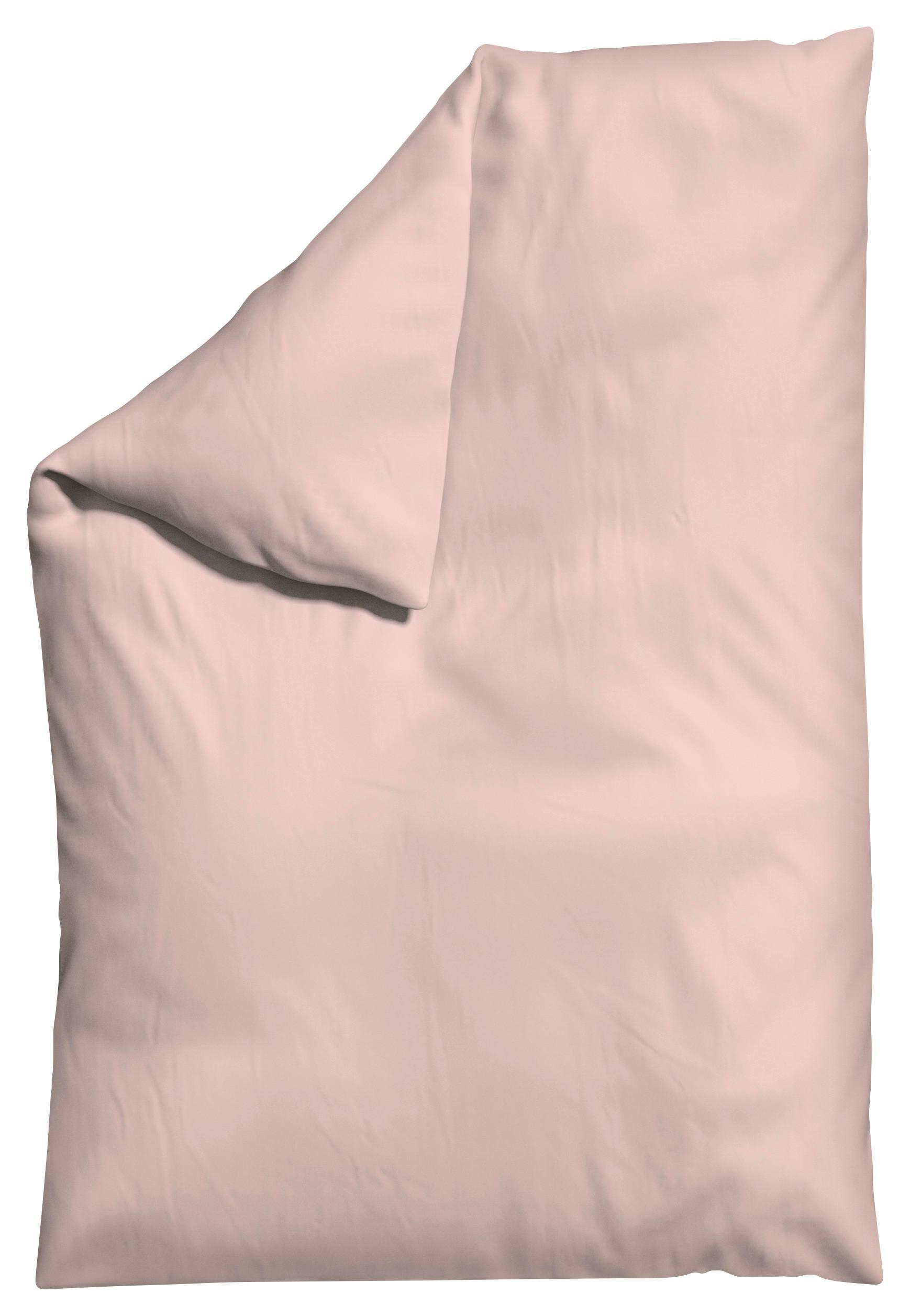 Bettdeckenbezug Knitted Jersey 135-140x200cm Hellrosa - Hellrosa, Basics, Textil (135-140/200cm) - Schlafgut
