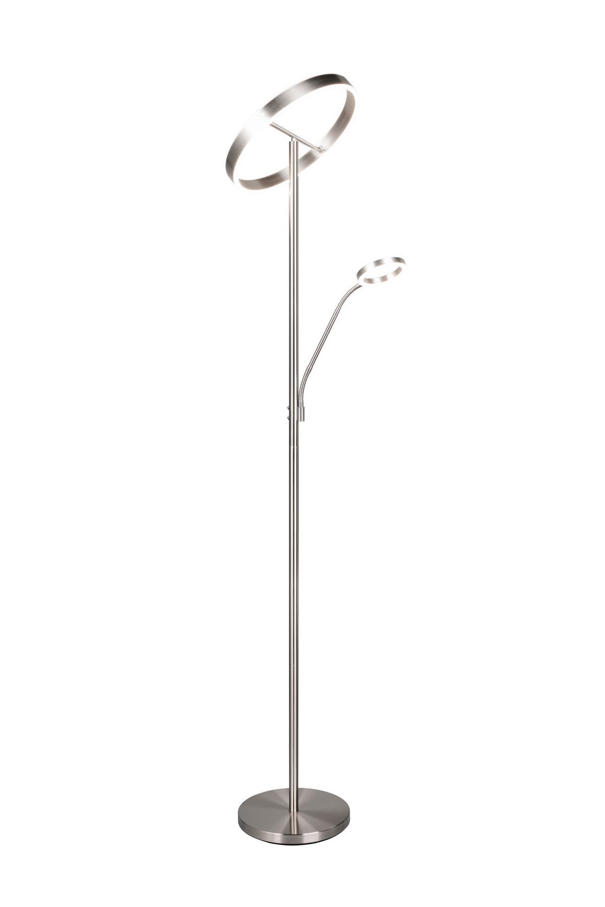 LED-Stehleuchte 449510207 Willis - Nickelfarben, Design, Metall (40/180cm) - Trio Leuchten