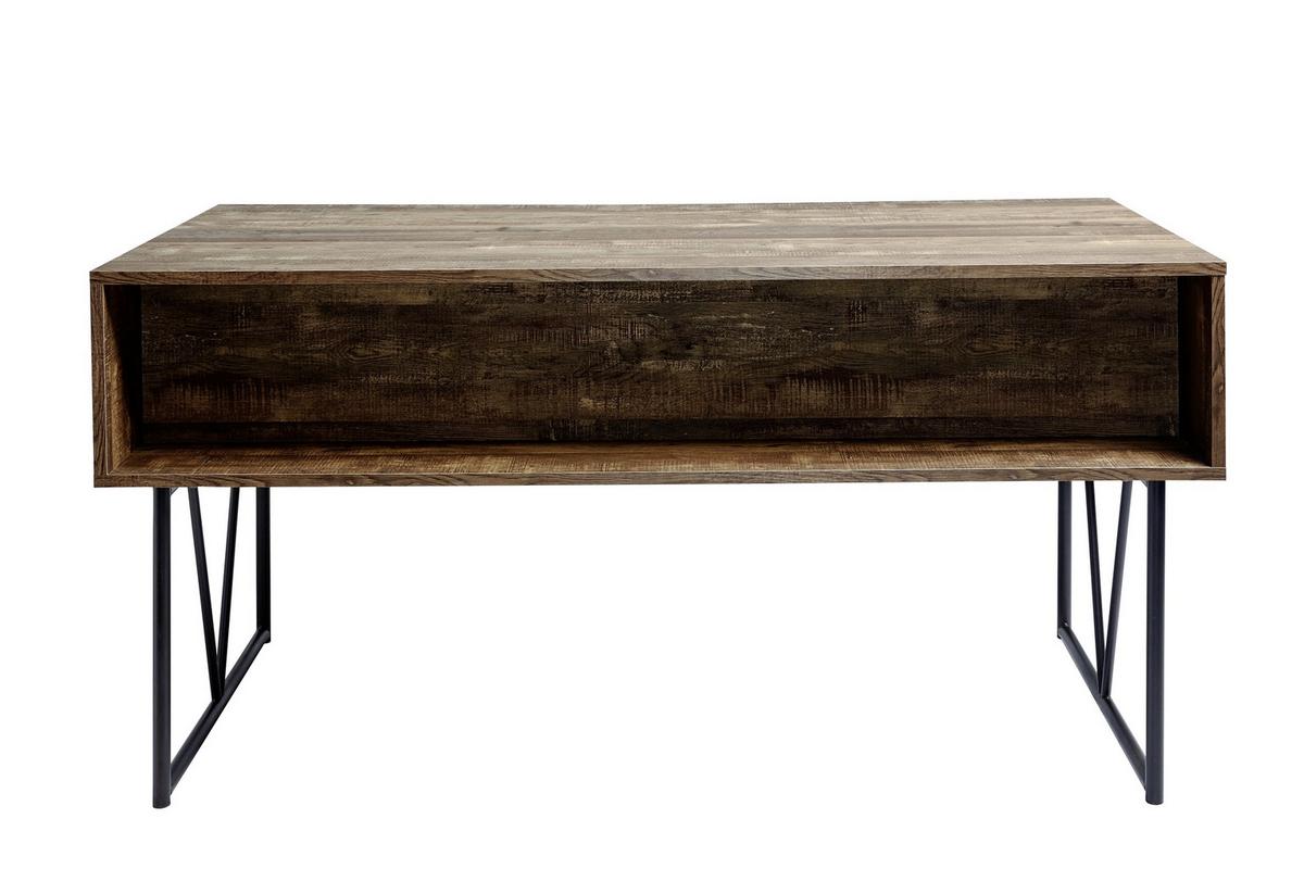 Schreibtisch Rokk S 16 - Eichefarben/Anthrazit, Design, Holzwerkstoff/Metall (160/73/77,5cm)