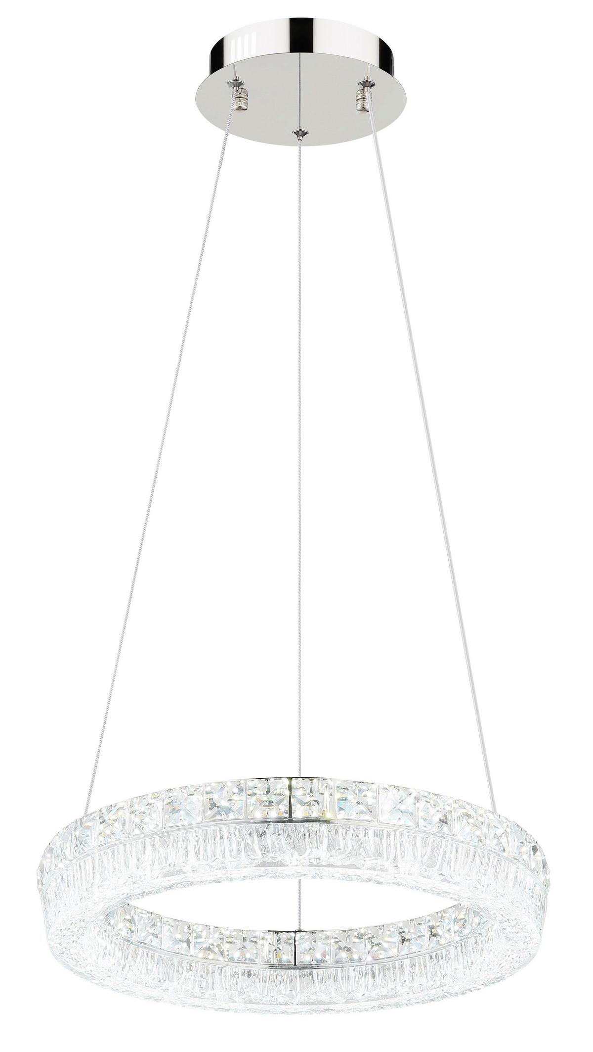 ZÁVESNÉ LED SVIETIDLO LAUREL - priehľadné/číra, Konventionell, kov/plast (40/120cm) - Globo