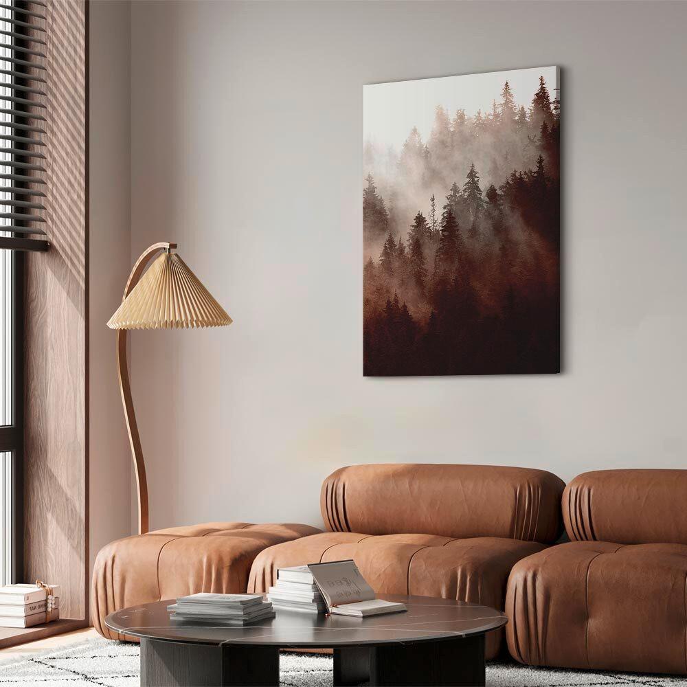 Leinwandbild Braun B: 40 Cm - Braun, Basics, Holzwerkstoff/Textil (40/60/1,2cm) - artgeist