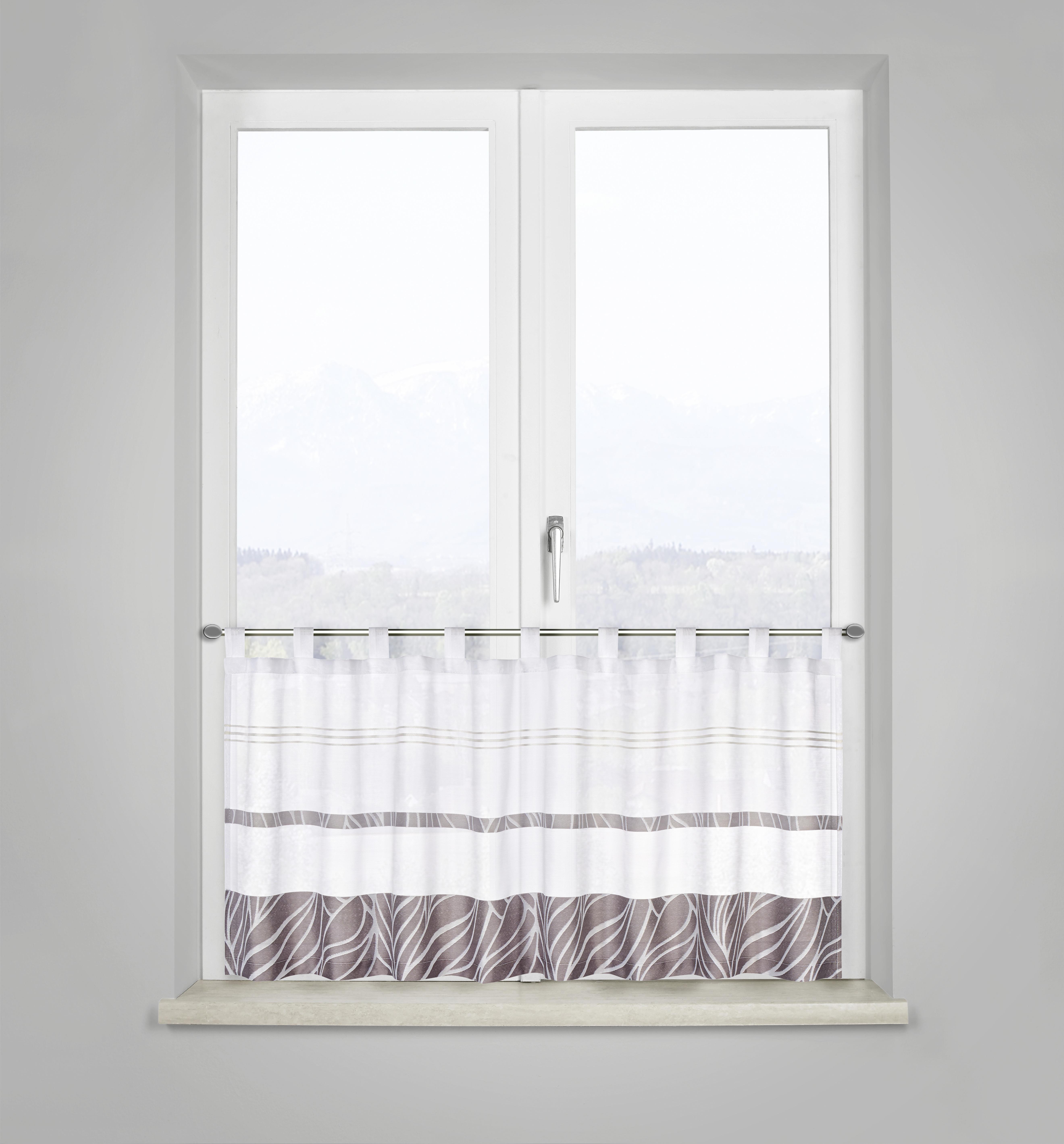 ZÁCLONA KRÁTKÁ Anita, 50/145cm, šedá - šedá, Konvenční, textil (50/145cm) - Modern Living