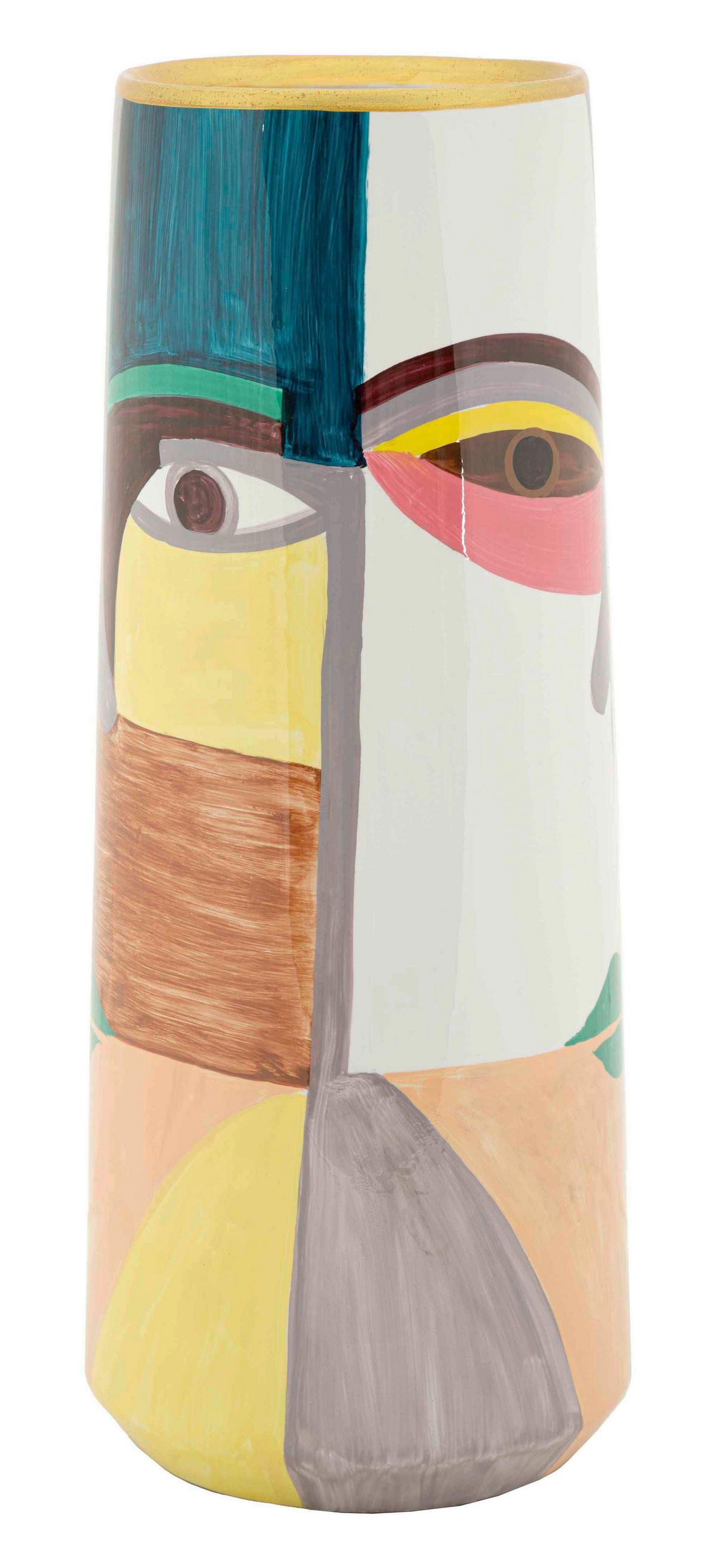 Vase Pot Piccassy Color High Multicolor B: 15 Cm - Multicolor, Basics, Keramik (15/40/15cm)