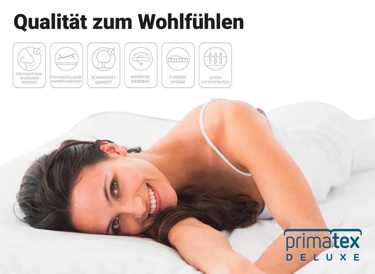 Taschenfederkernmatratze Superior Dream 90x200 Cm H3 - Weiß, KONVENTIONELL, Textil (90/200cm) - Livetastic