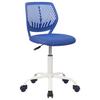 Otočná židle Kira modrá  cca. 40x87x44cm - bílá/modrá, Moderní, kov/dřevo (40/87/44cm) - Mömax