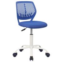Otočná židle Kira modrá  cca. 40x87x44cm - bílá/modrá, Moderní, kov/dřevo (40/87/44cm) - Mömax