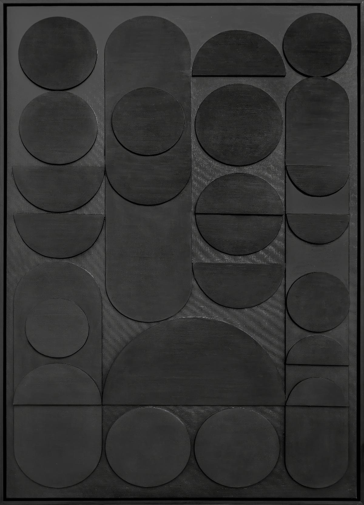 Obraz na plátne Denise 100/140cm - čierna, Modern, drevo/textil (100/140cm) - Premium Living