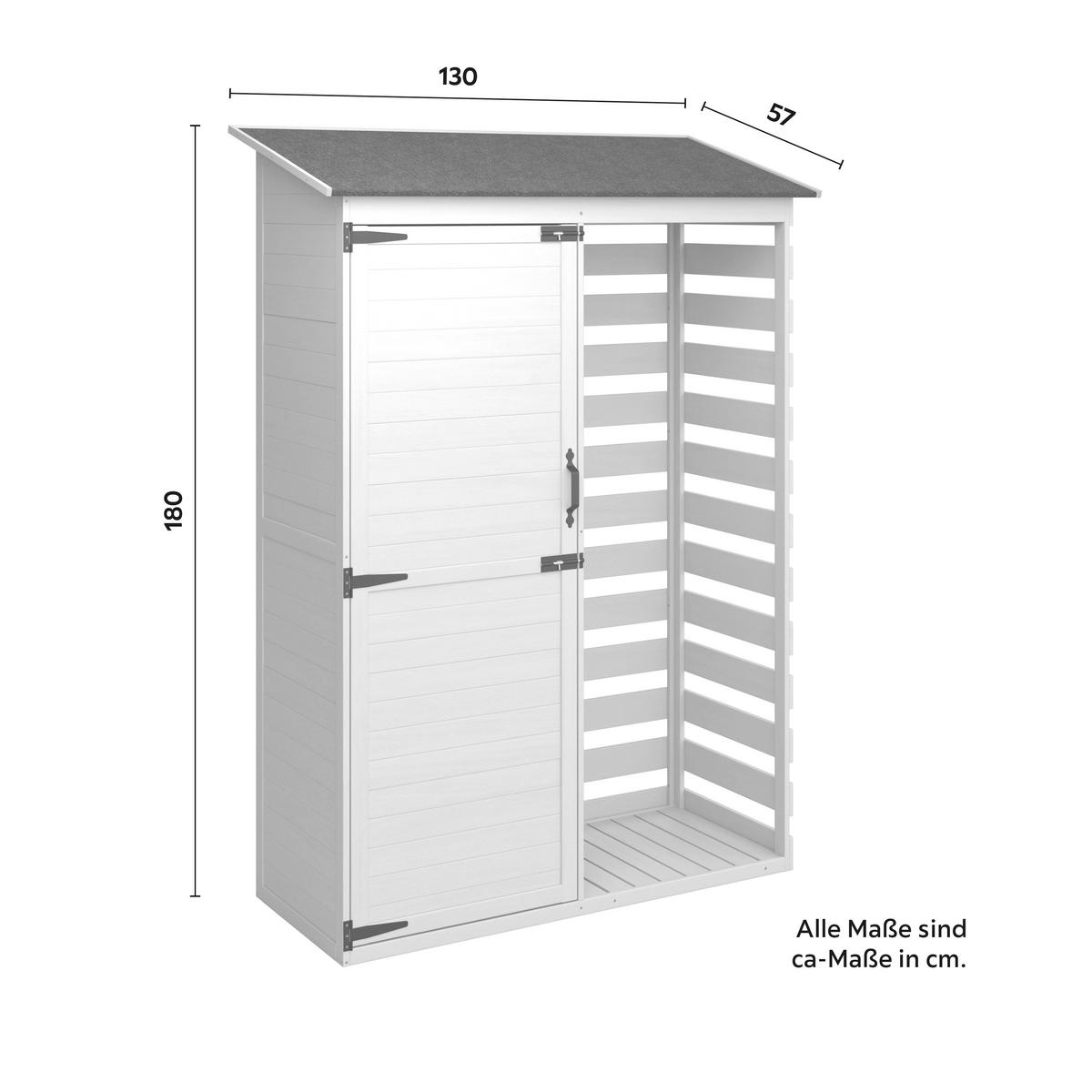 NÁŘAĎOVNA VERA - bílá, Moderní, dřevo (130/55/180cm) - Bessagi Garden