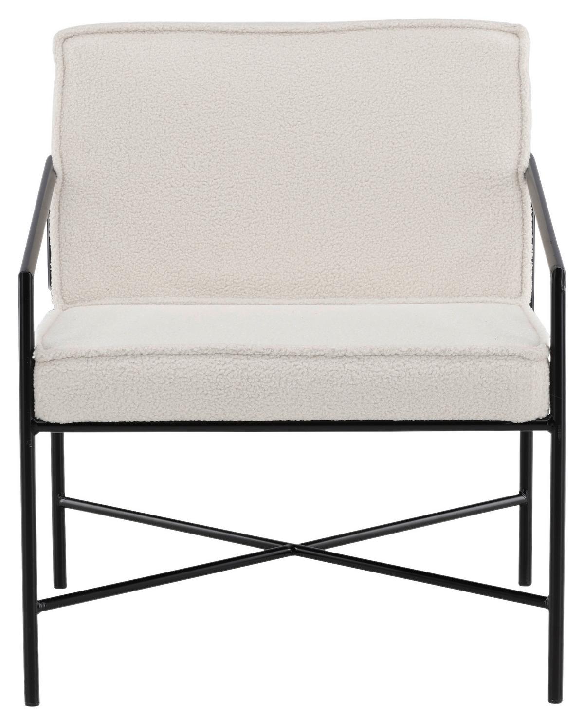 Sessel Rakel - Schwarz/Weiß, Design, Textil/Metall (66/78/65cm) - Livetastic