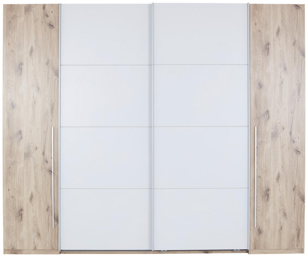 Schwebetürenschrank B: 266,9 Cm Match Oak Dekor - Eichefarben/Hellgrau, MODERN, Holzwerkstoff (266,9/225,5/60,3cm)