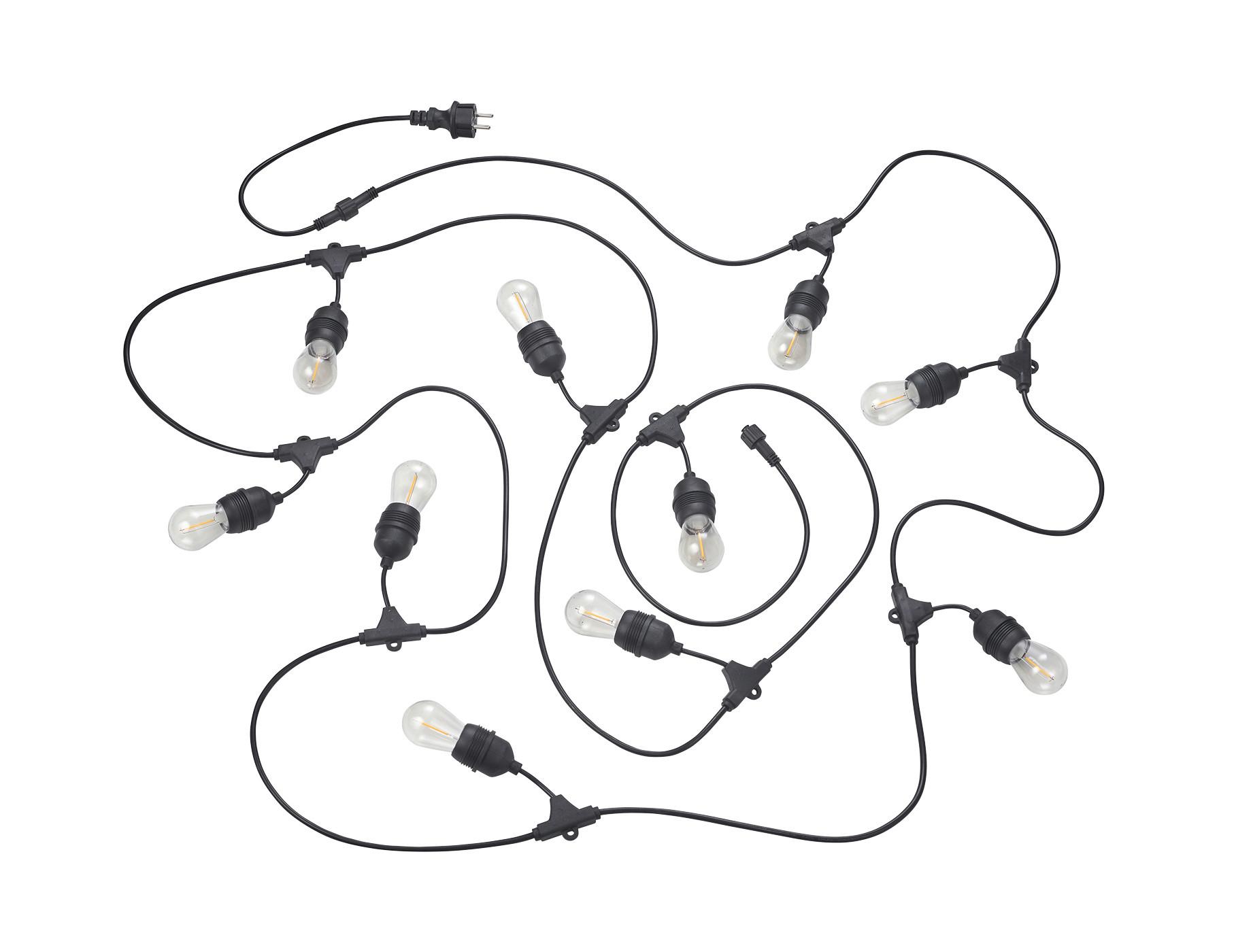 Lichterkette Chain Schwarz B: 650 Cm