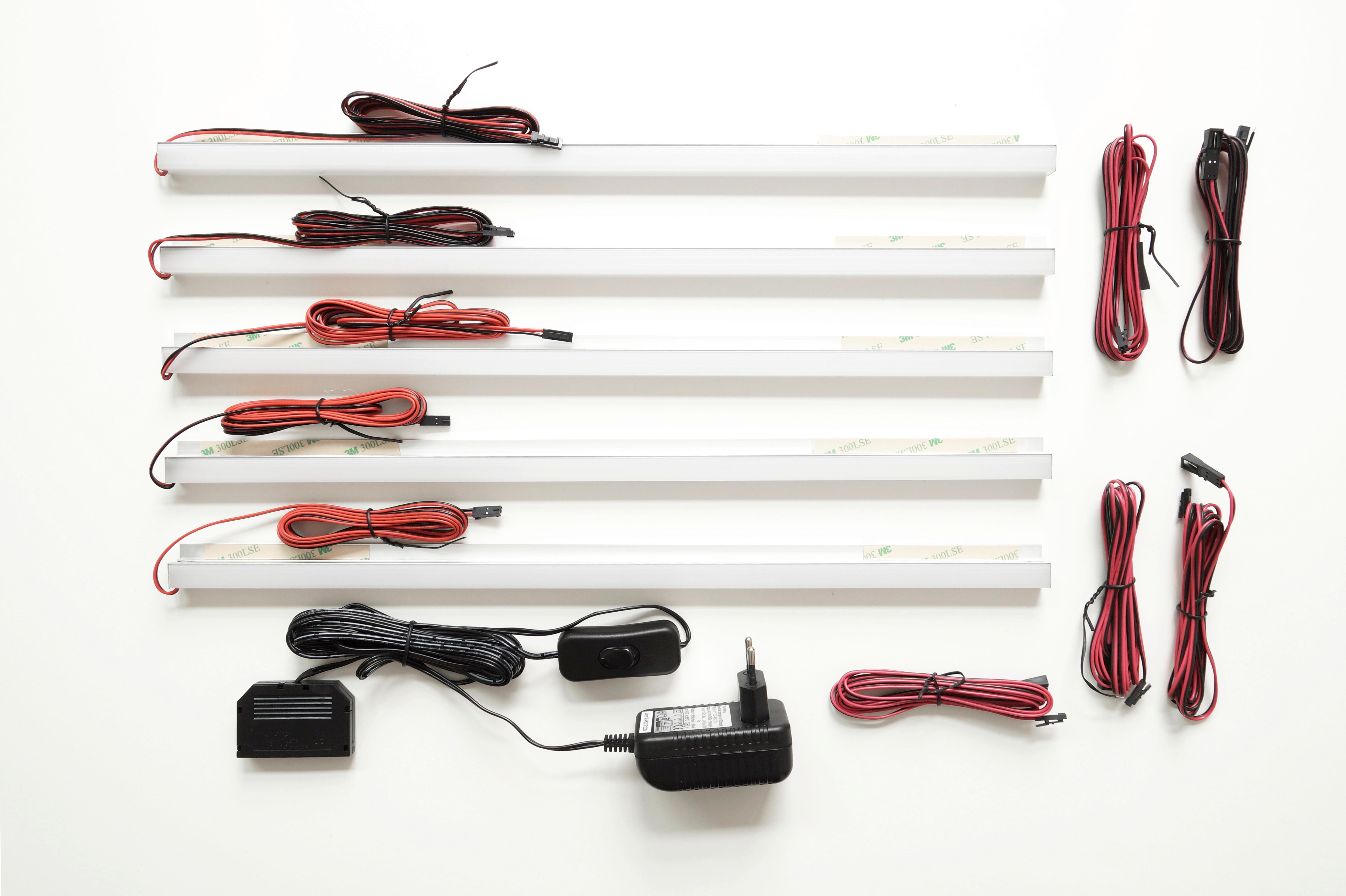 Einlegebodenbeleuchtung 5er Set Meran 14,5 W Led - Design, Kunststoff (30/2/2cm) - Livetastic