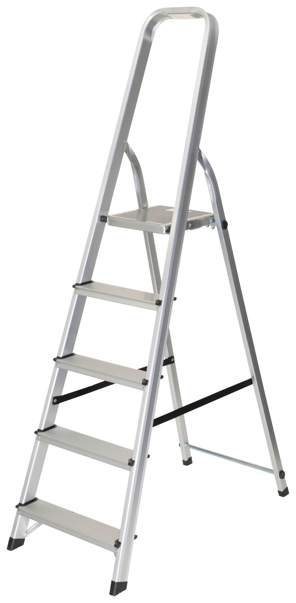 Klapptrittleiter Solid IIi - Alufarben, Basics, Metall (44/170/12cm) - MID.YOU