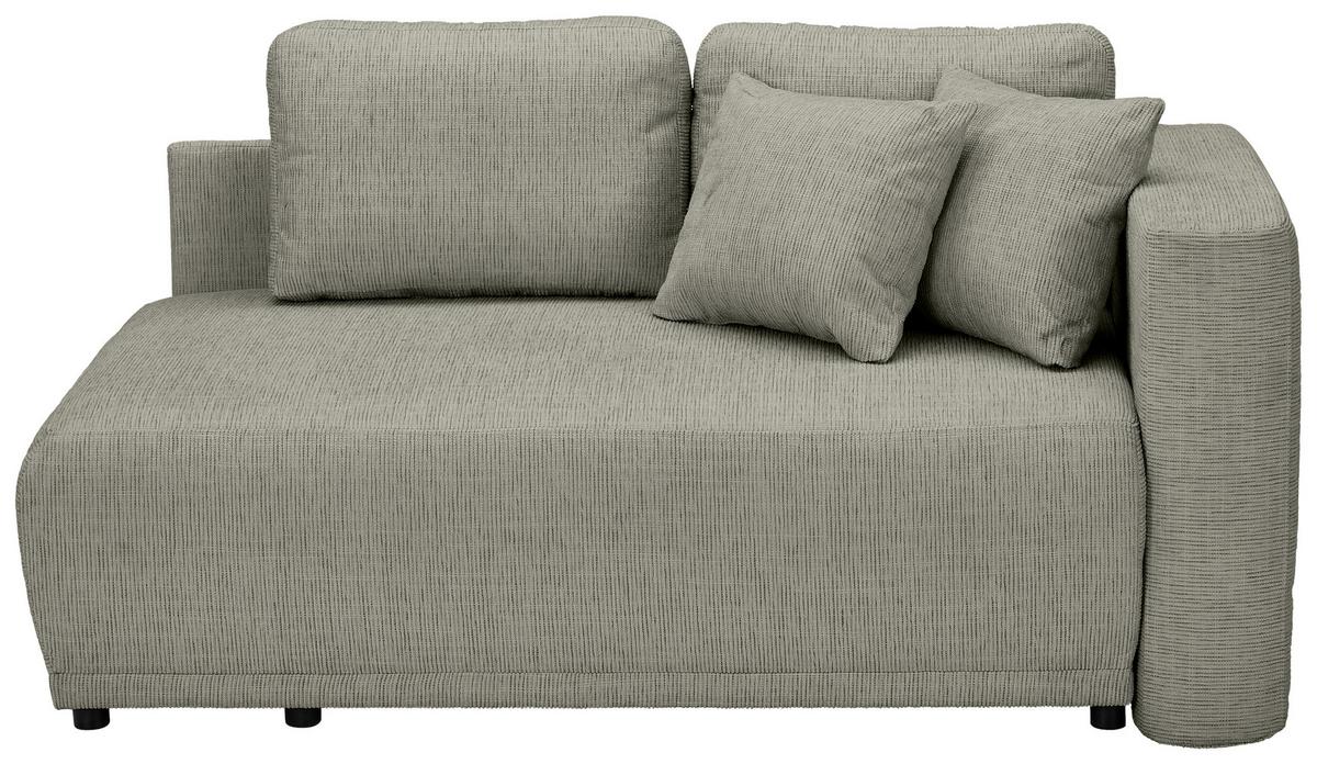 Recamiere Nello Braun Mit Schlaffunktion - Schwarz/Braun, KONVENTIONELL, Textil (171/73/93cm) - MID.YOU