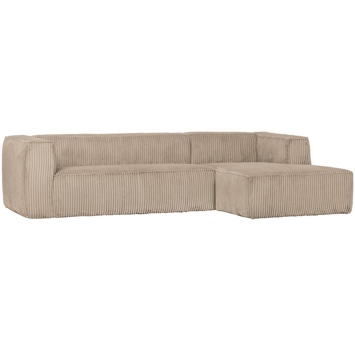Ecksofa Bean Sandfarben S: 305x175cm - Sandfarben/Schwarz, Design, Textil (305/175cm) - Livetastic