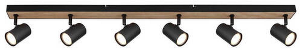 Strahler 57911-6dbw - Dunkelbraun/Schwarz, Natur, Holzwerkstoff/Metall (115/6/13,5cm) - Globo