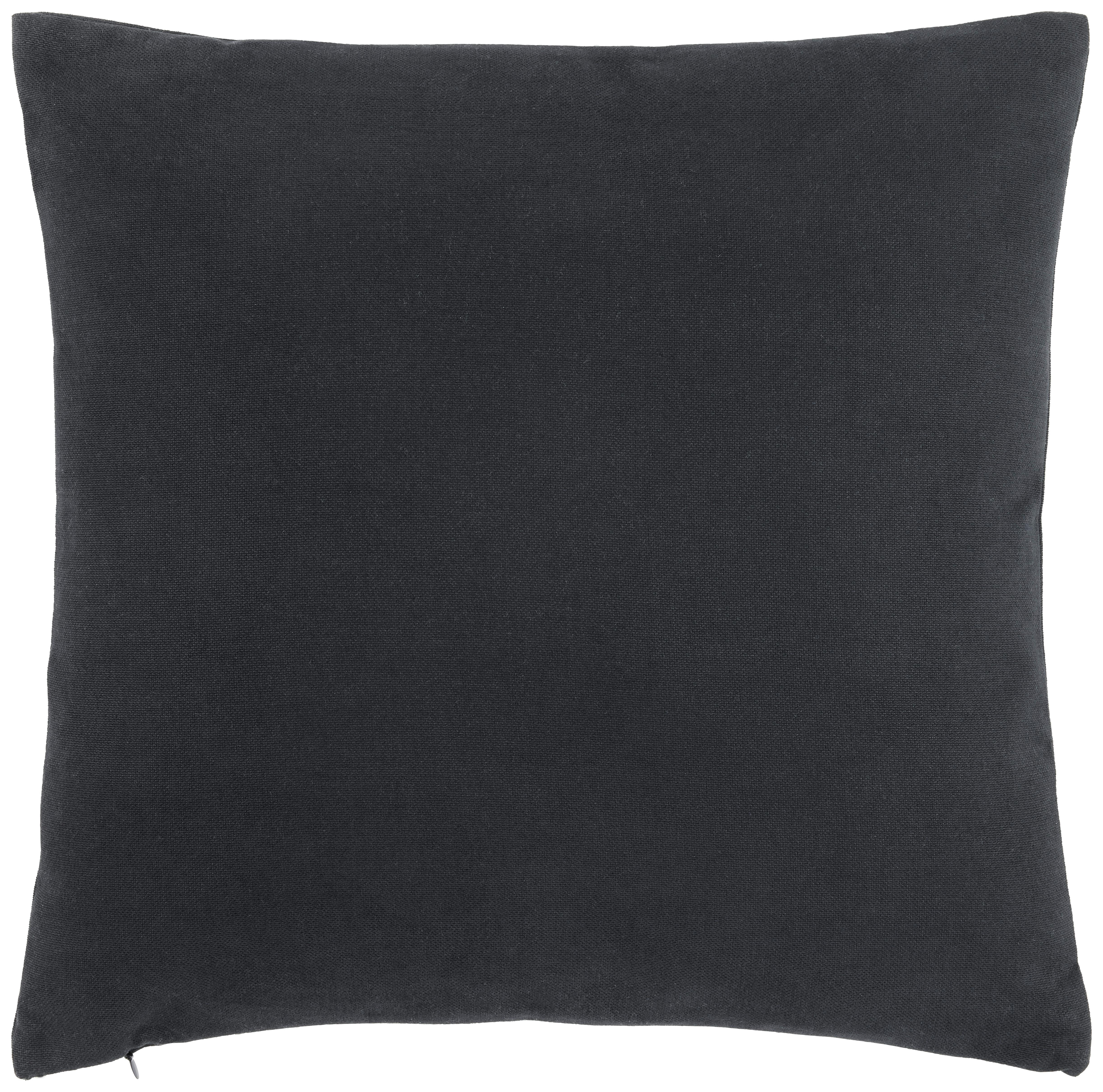 Dekoračný vankúš Lexi, 45/45cm, čierna - čierna, Modern, textil (45/45cm) - Modern Living
