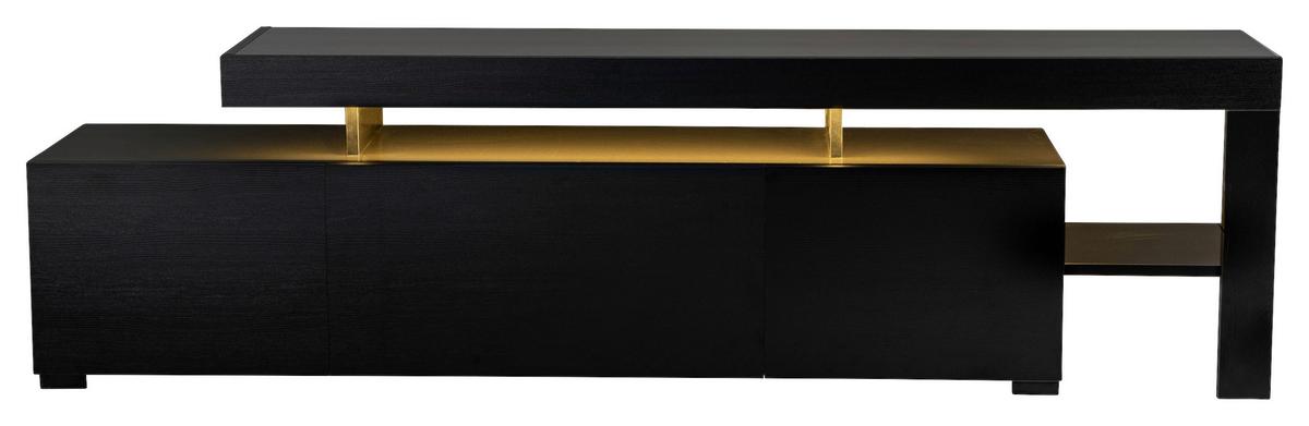 TV-ELEMENT Schwarz B: 192cm - Schwarz, MODERN, Holzwerkstoff (192/53/37cm)