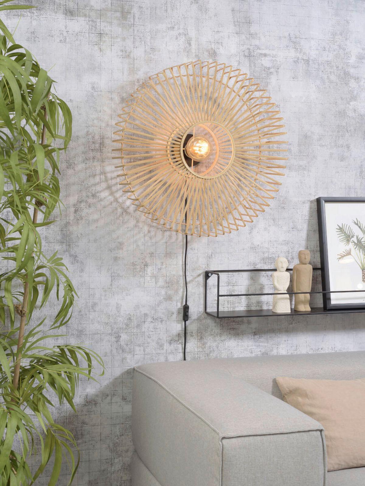 Wandleuchte Bromo/W/6018/N - Naturfarben, Trend, Holz (20/60cm) - Good & Mojo