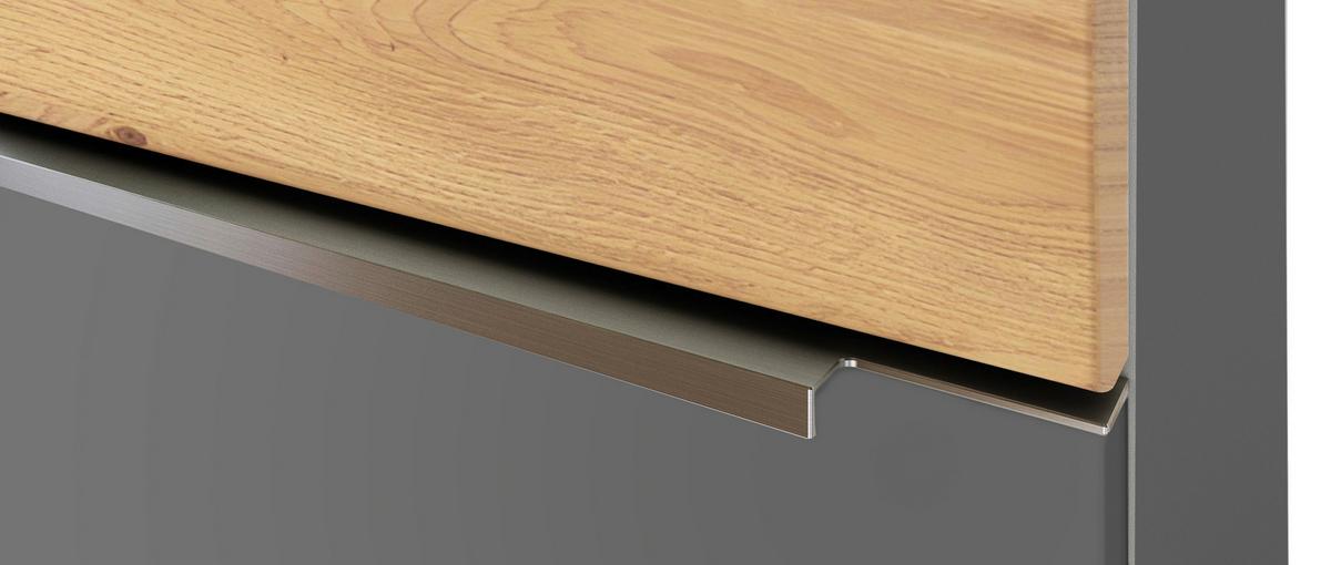 WASCHTISCHKOMBI Verona Grau/Wildeiche B: 100cm - Wildeiche/Weiß, Trend, Holzwerkstoff/Stein (100/54/47cm) - Held