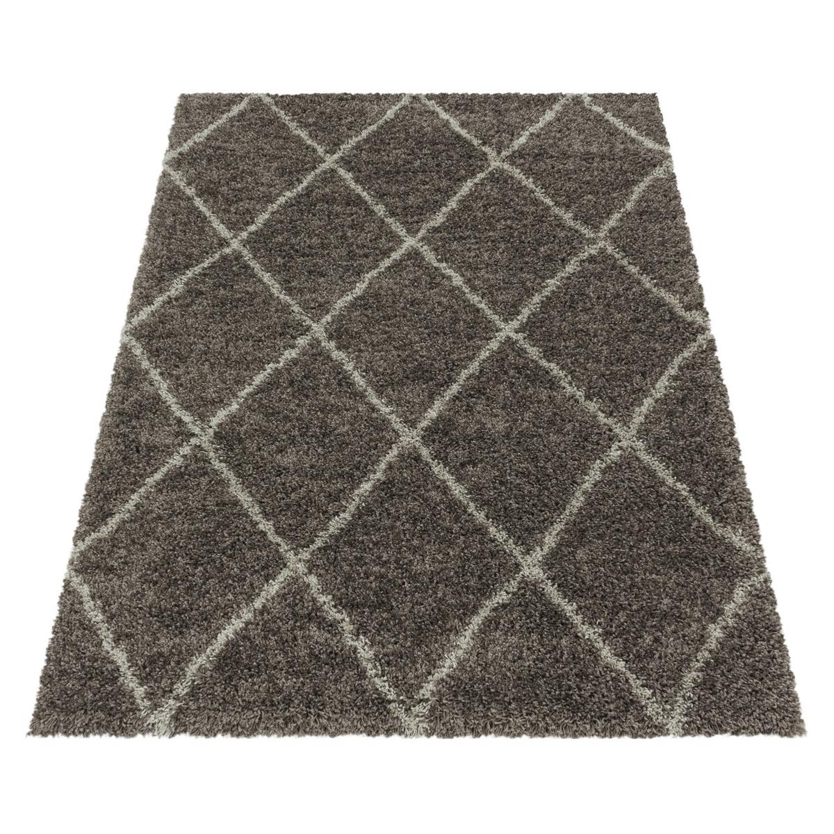 Hochflor Teppich Taupe Alvor 80x150 cm - Taupe, Basics, Textil (80/150cm)
