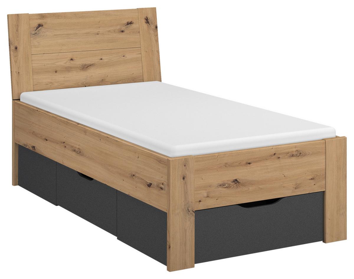 ÚLOŽNÝ PROSTOR POD POSTEL ADITIO BEDS - šedá, Moderní, kompozitní dřevo (96/28/203cm)