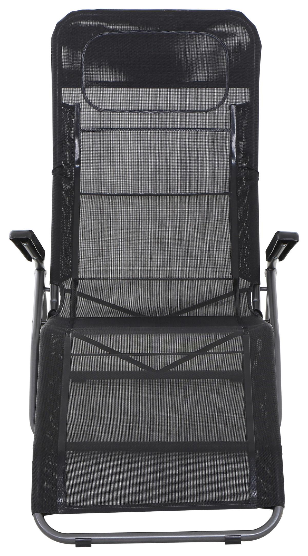 Sonnenliege J40968 Stahl Klappbar - Anthrazit/Schwarz, MODERN, Textil/Metall (72,5/103,5/144cm) - Siena Garden