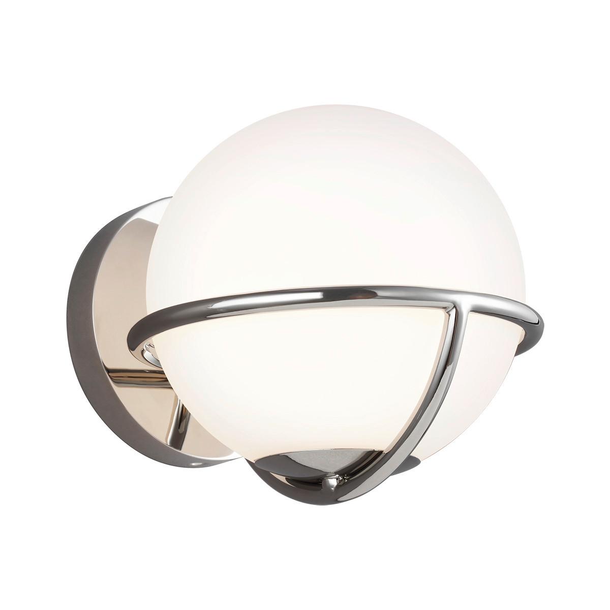 Wandleuchte Fe-Apollo1-Pn - Nickelfarben, Basics, Glas/Metall (18,1/17,1/21cm) - Elstead Lighting