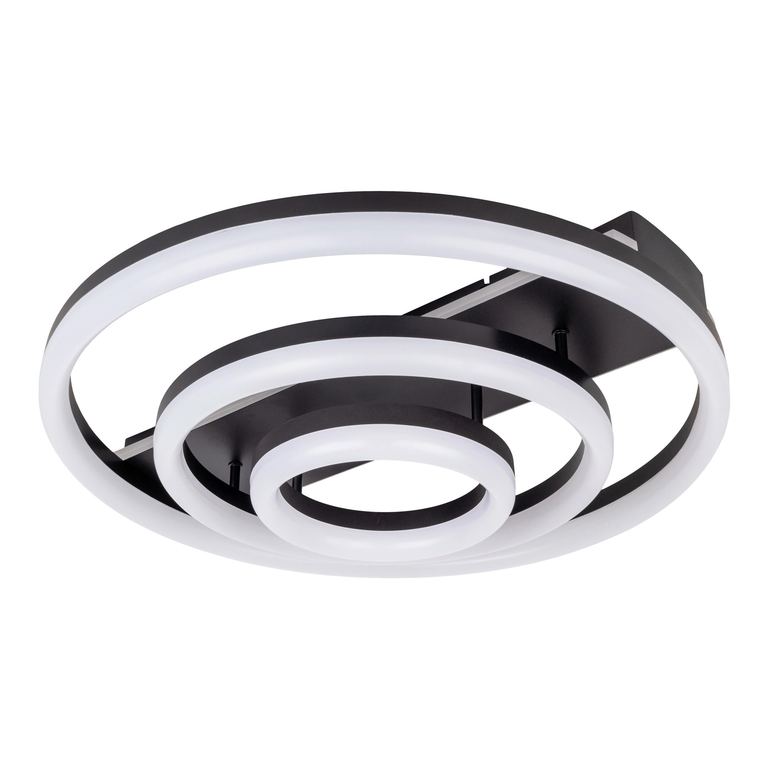 LED-Deckenleuchte 1403522 Circulo - Schwarz/Weiß, Design, Kunststoff/Metall (60/15.5cm) - Näve