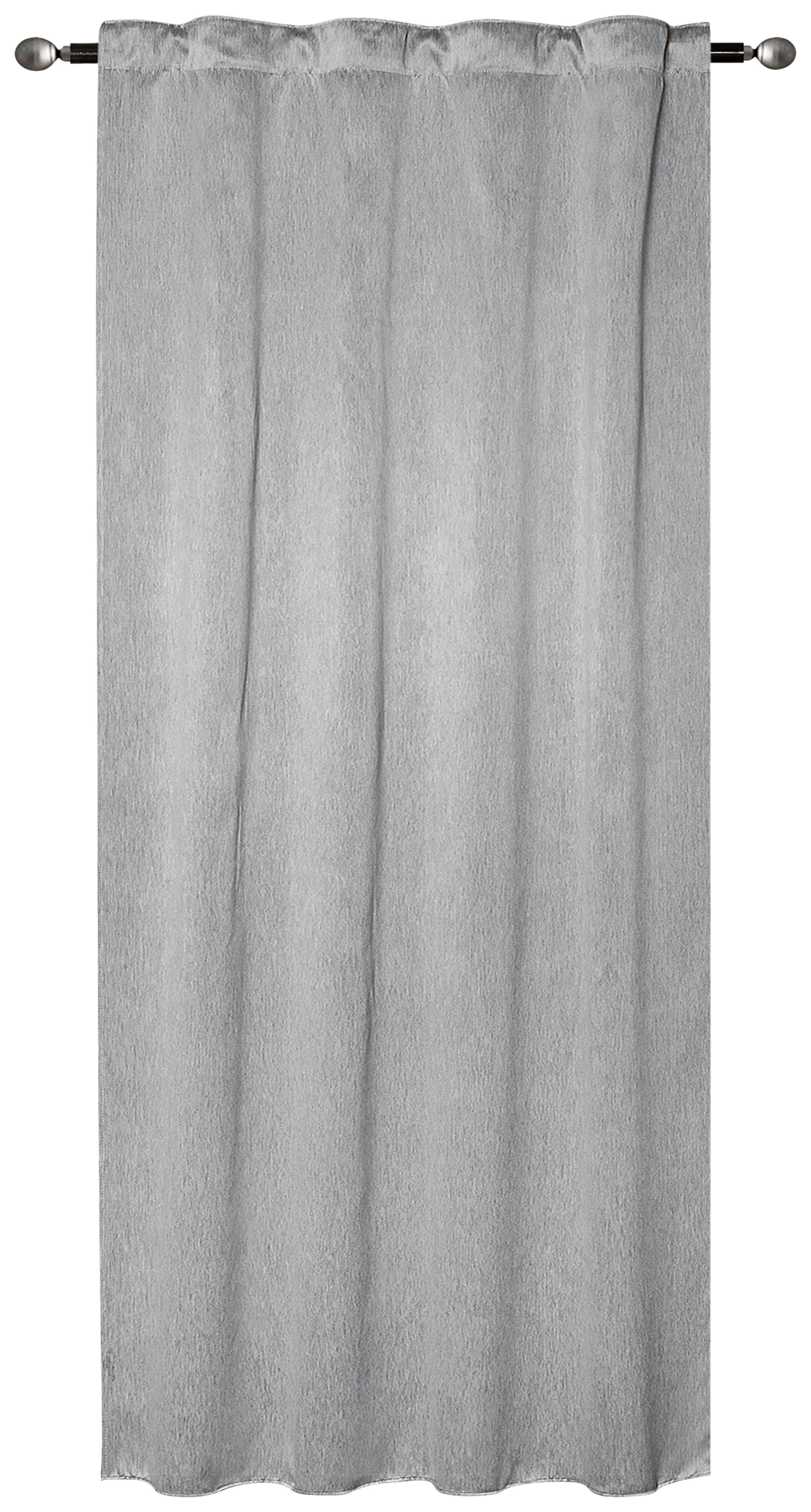 Verdunklungsvorhang Mara mit Kombiband 135x175 cm Silber