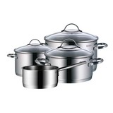 WMF Kochtopfset Provence Plus 7-Teilig - Silberfarben, Basics, Glas/Metall - WMF
