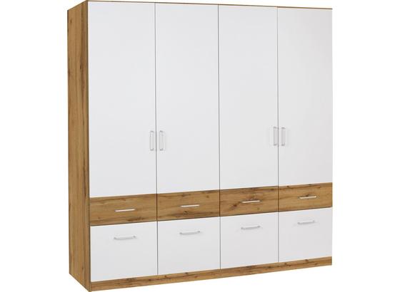 Skříň Šatní Aalen-extra - bílá/barvy dubu, Konvenční, kompozitní dřevo/sklo (181/197/54cm) Skříň Šatní Aalen-extra - bílá/barvy dubu, Konvenční, kompozitní dřevo/sklo (181/197/54cm)