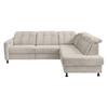 Ecksofa Minori Chenille Beige, S: 270x198 cm - Beige/Schwarz, MODERN, Textil (270/198cm) - Livetastic