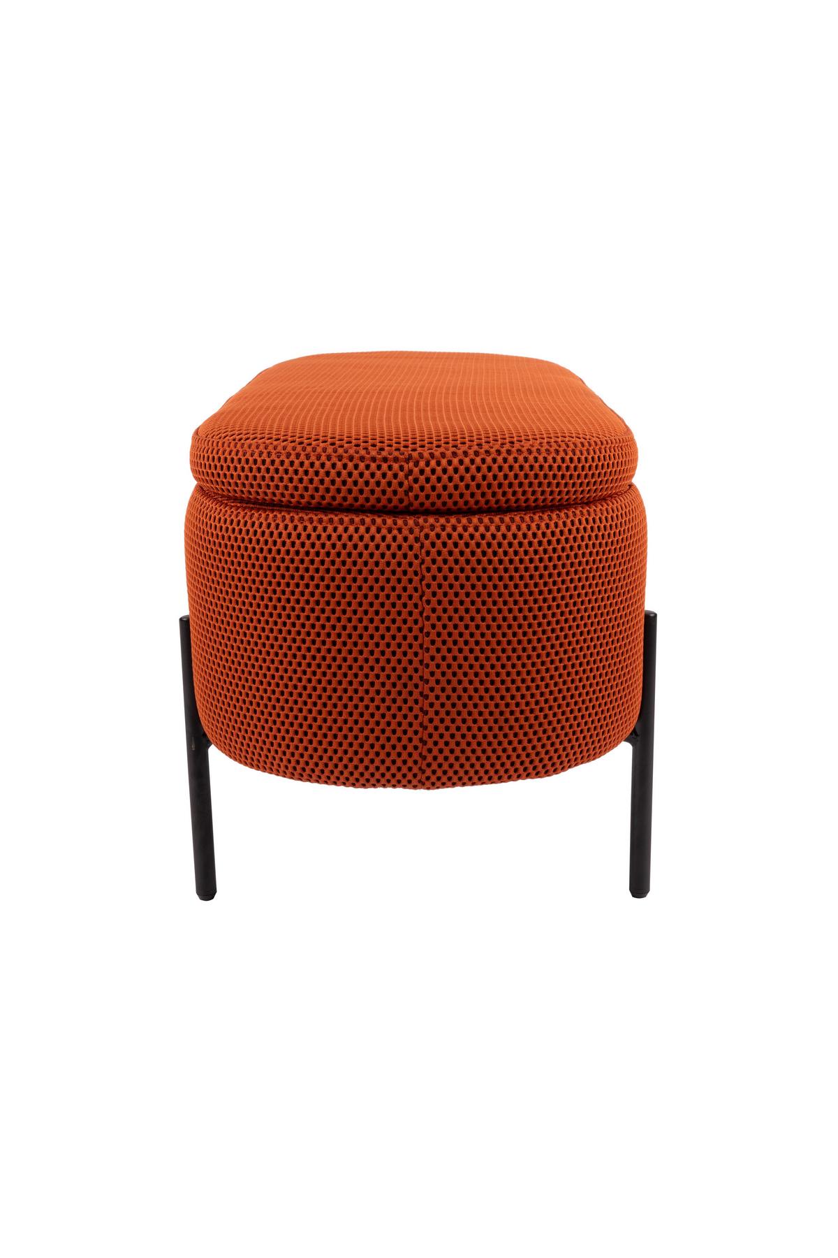 Sitzbank Carla Orange, mit Stauraum, L: 95 cm - Design (95/43/36cm)