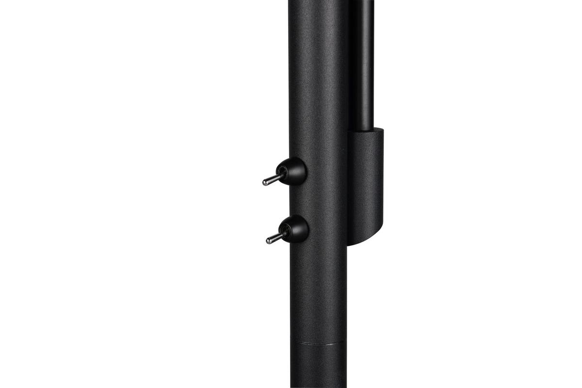 Stehleuchte Gerry Schwarz Schwarzchrom D: 34 cm - Schwarzchrom/Schwarz, LIFESTYLE, Glas/Metall (34/180cm)