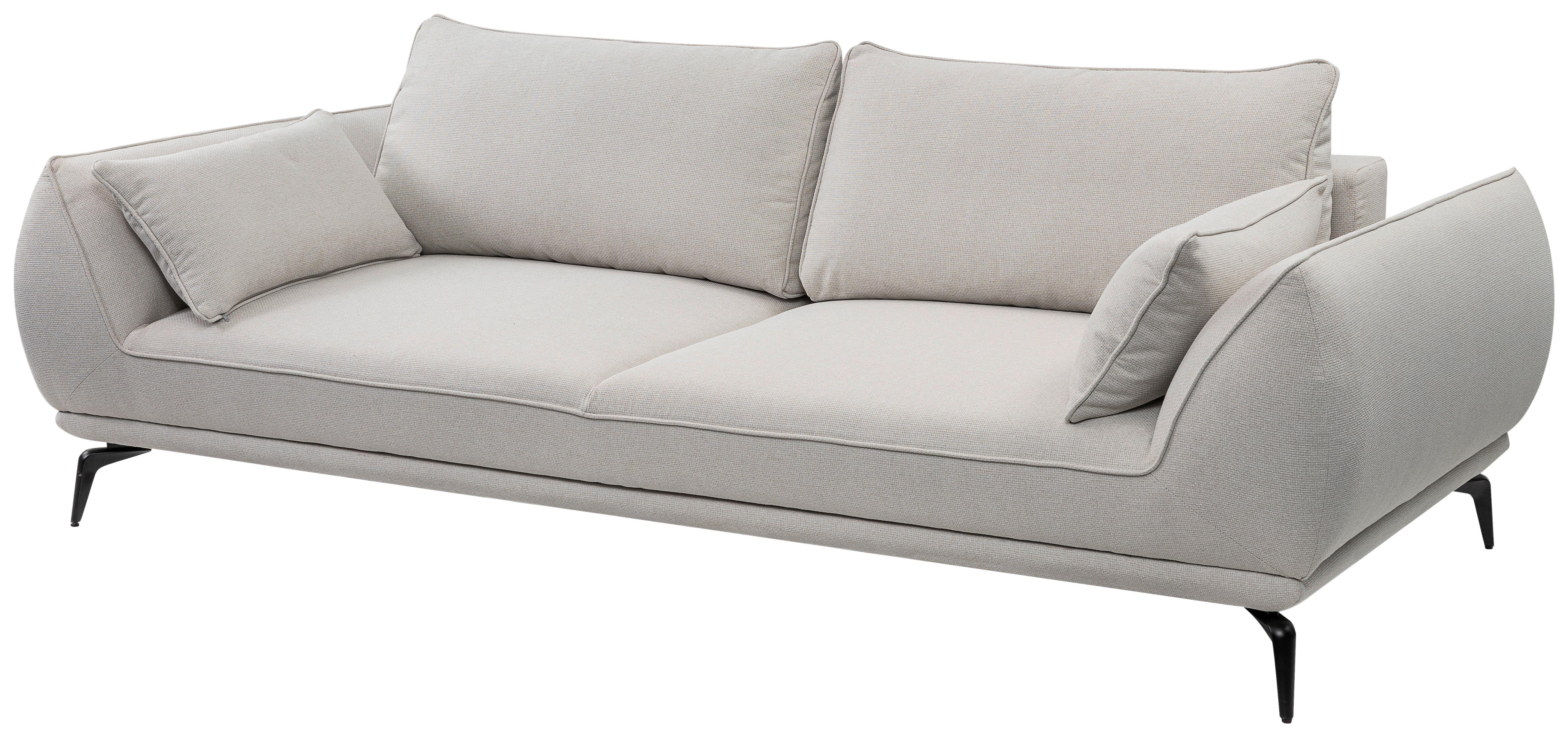 3-Sitzer-Sofa Cavo, Creme B: 249 cm - Creme/Schwarz, MODERN, Textil (249/86/118cm) - MID.YOU