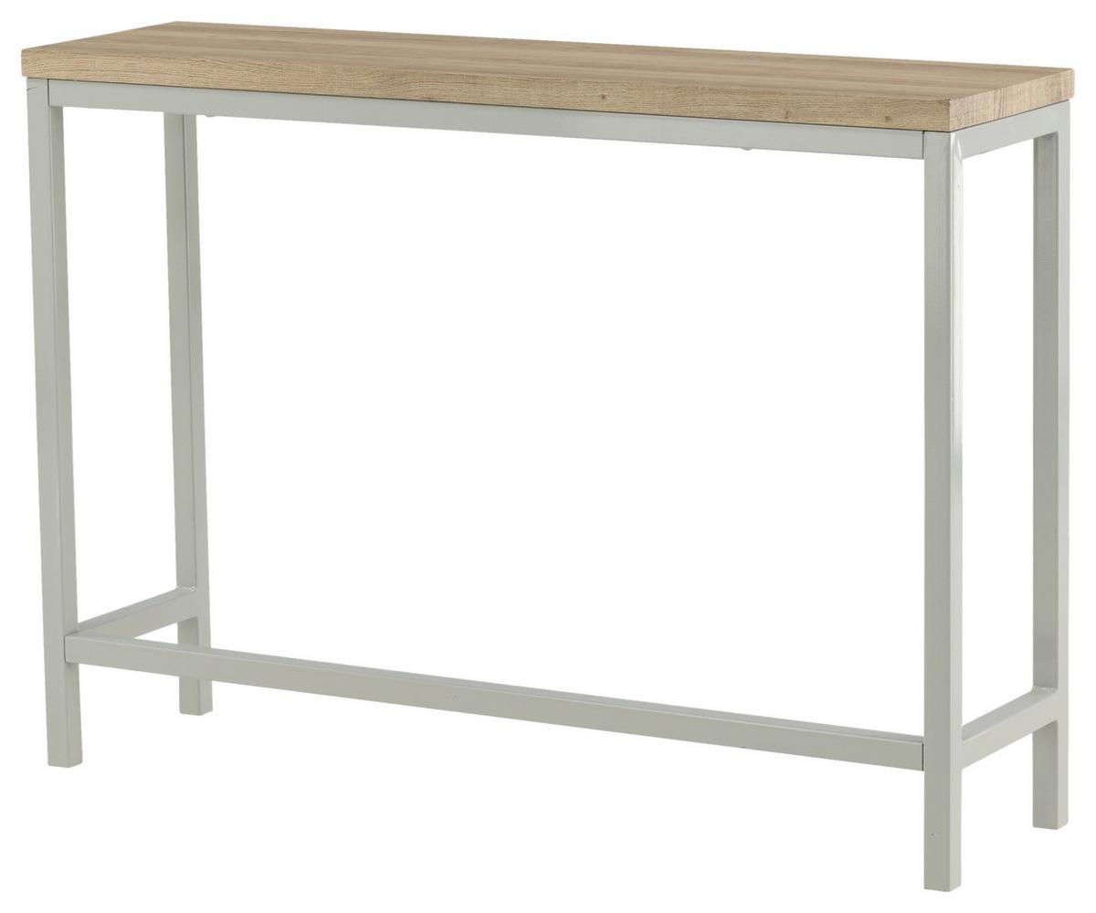 Beistelltisch Rise Naturfarben/grau B: 110 Cm - Naturfarben/Grau, Design, Holzwerkstoff/Metall (110/30/80cm) - Livetastic