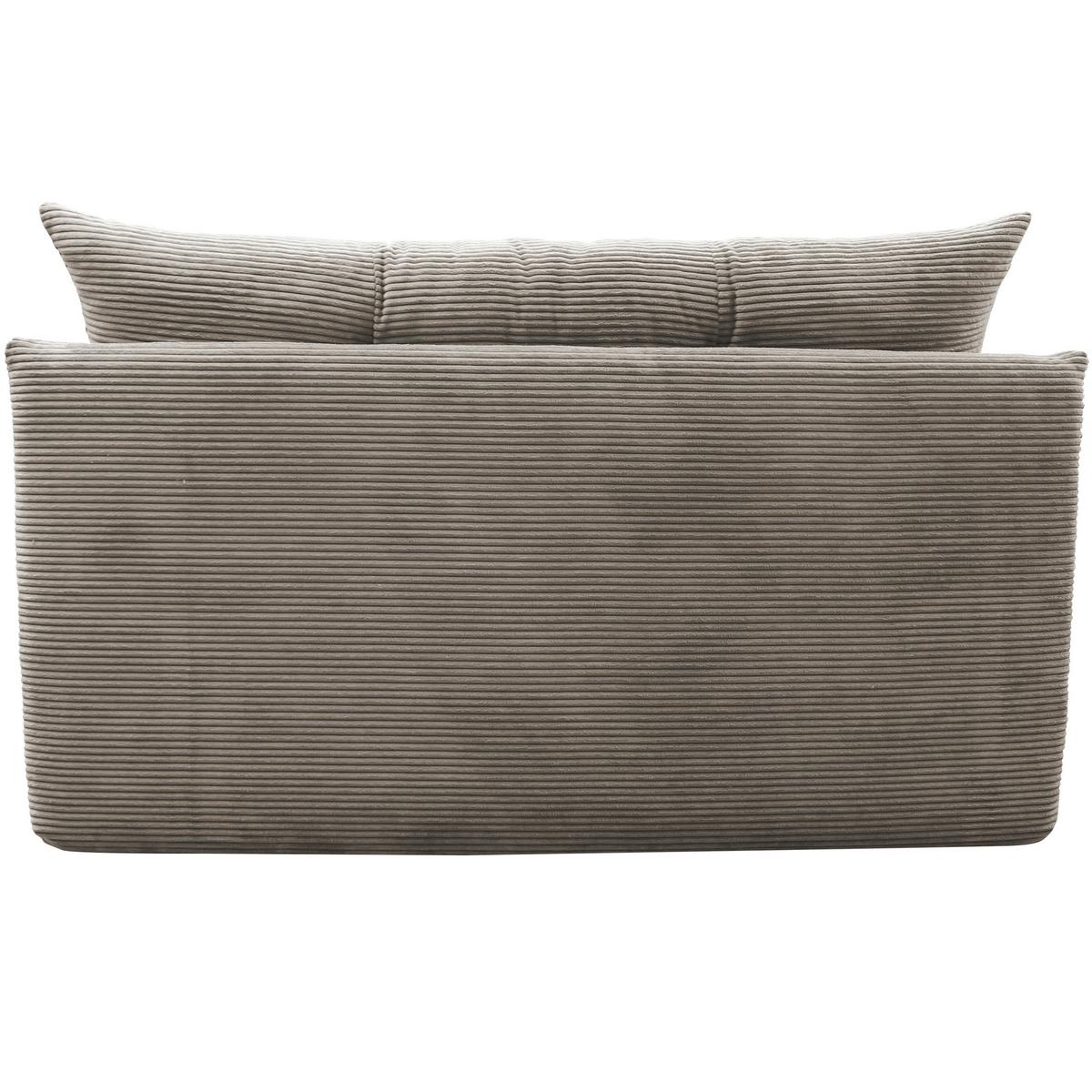 2-Sitzer-Sofa Yellow Mit Schlaffunktion Taupe Cord - Taupe/Schwarz, Design, Textil (154/93/85cm) - MID.YOU
