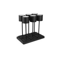 Akku-tischleuchte R54096632 Fernandez, 6er Set - Schwarz, KONVENTIONELL, Kunststoff (42,6/40/26cm)