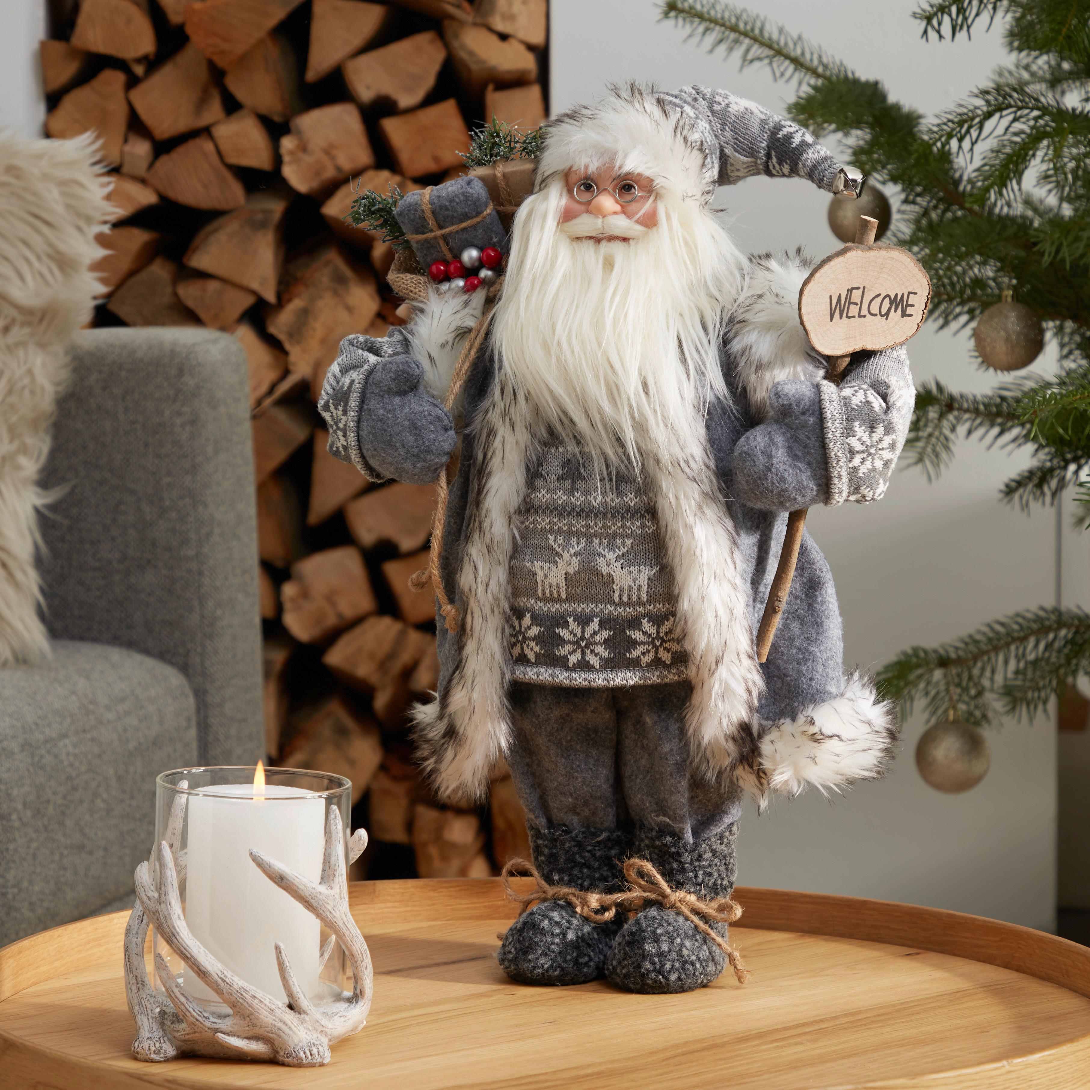 Weihnachtsmann Ronny - Rot/Braun, KONVENTIONELL, Holz/Kunststoff (22/17/45cm) - Ondega