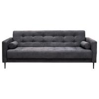 Schlafsofa Seattle Dunkelgrau B: 223cm - Dunkelgrau/Schwarz, Design, Textil (223/89/86cm) - P & B