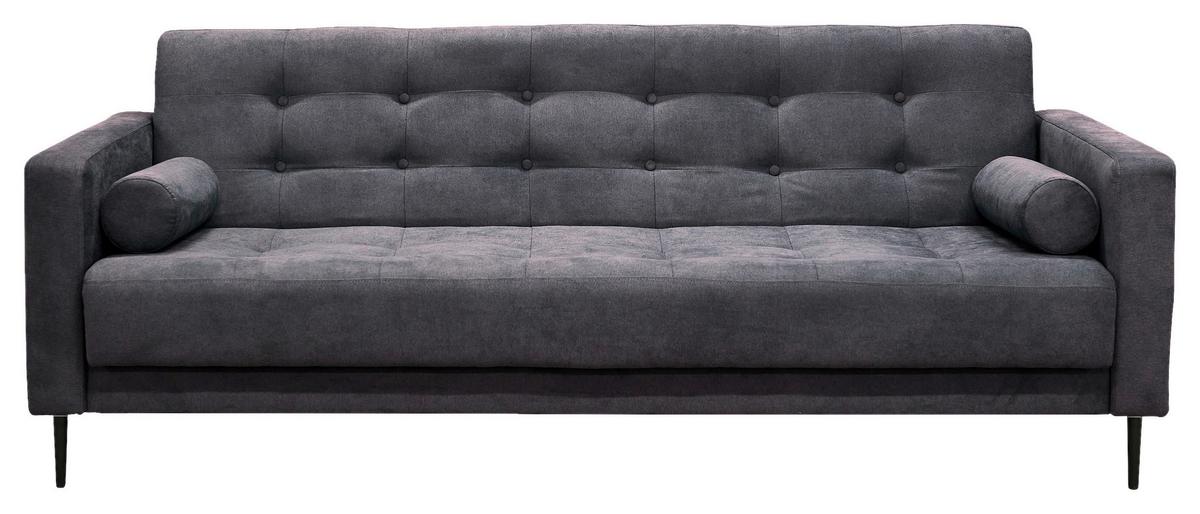 Schlafsofa Seattle Dunkelgrau B: 223cm - Dunkelgrau/Schwarz, Design, Textil (223/89/86cm) - P & B