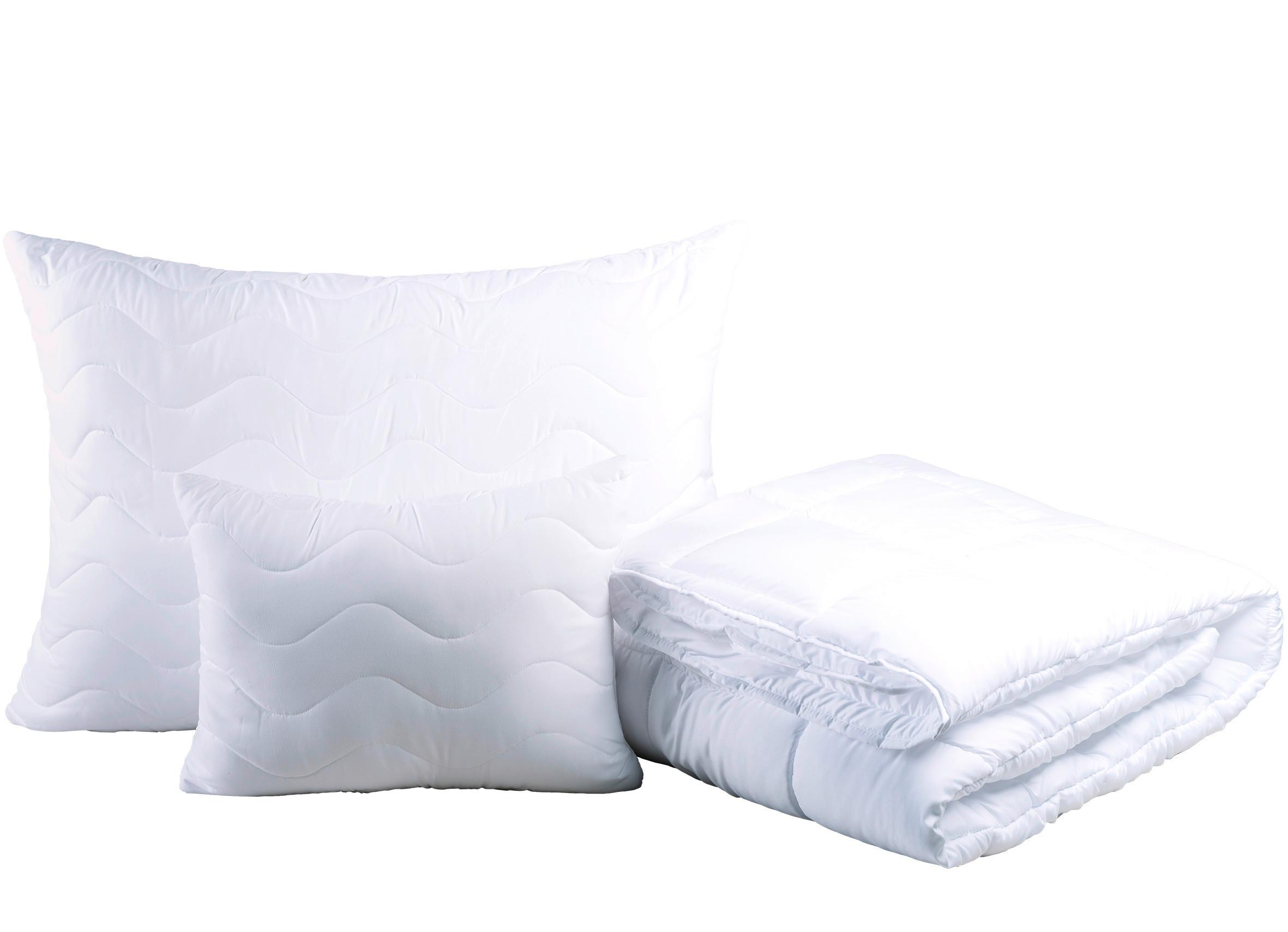 Paplan-párna Szett Microfiber - fehér, textil (70/50/26cm)