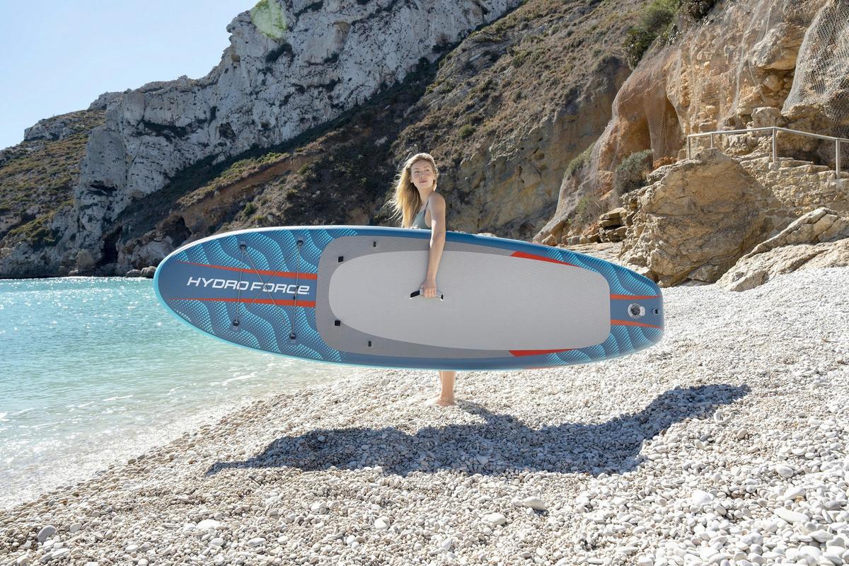 Stand-Up Paddle Board David - Blau/Grau, KONVENTIONELL, Kunststoff/Metall (305/84/15cm) - Bestway