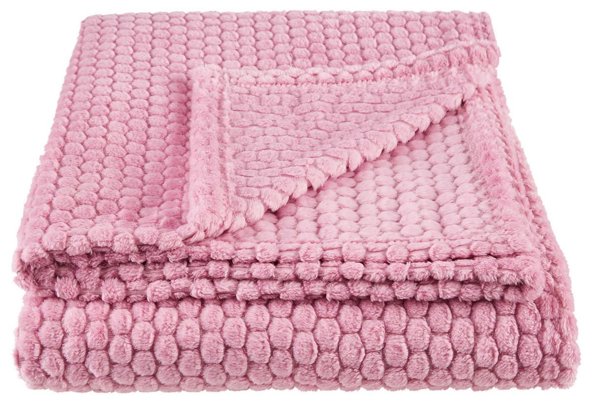 Kuscheldecke Belinda Mauve 130x170 Cm - Mauve, ROMANTIK / LANDHAUS, Textil (130/170cm) - James Wood