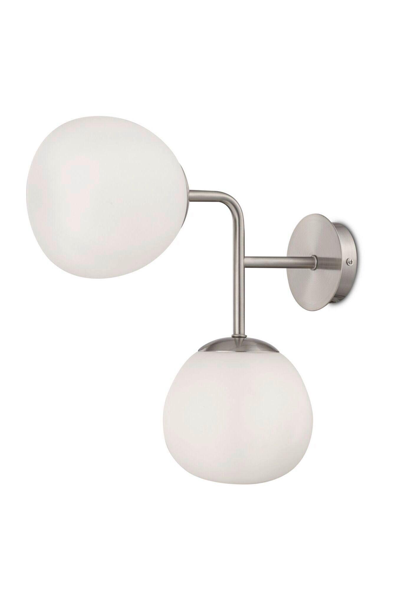 WANDLEUCHTE ERICH - Weiß/Nickelfarben, Trend, Glas/Metall (15/33/36cm) - MAYTONI
