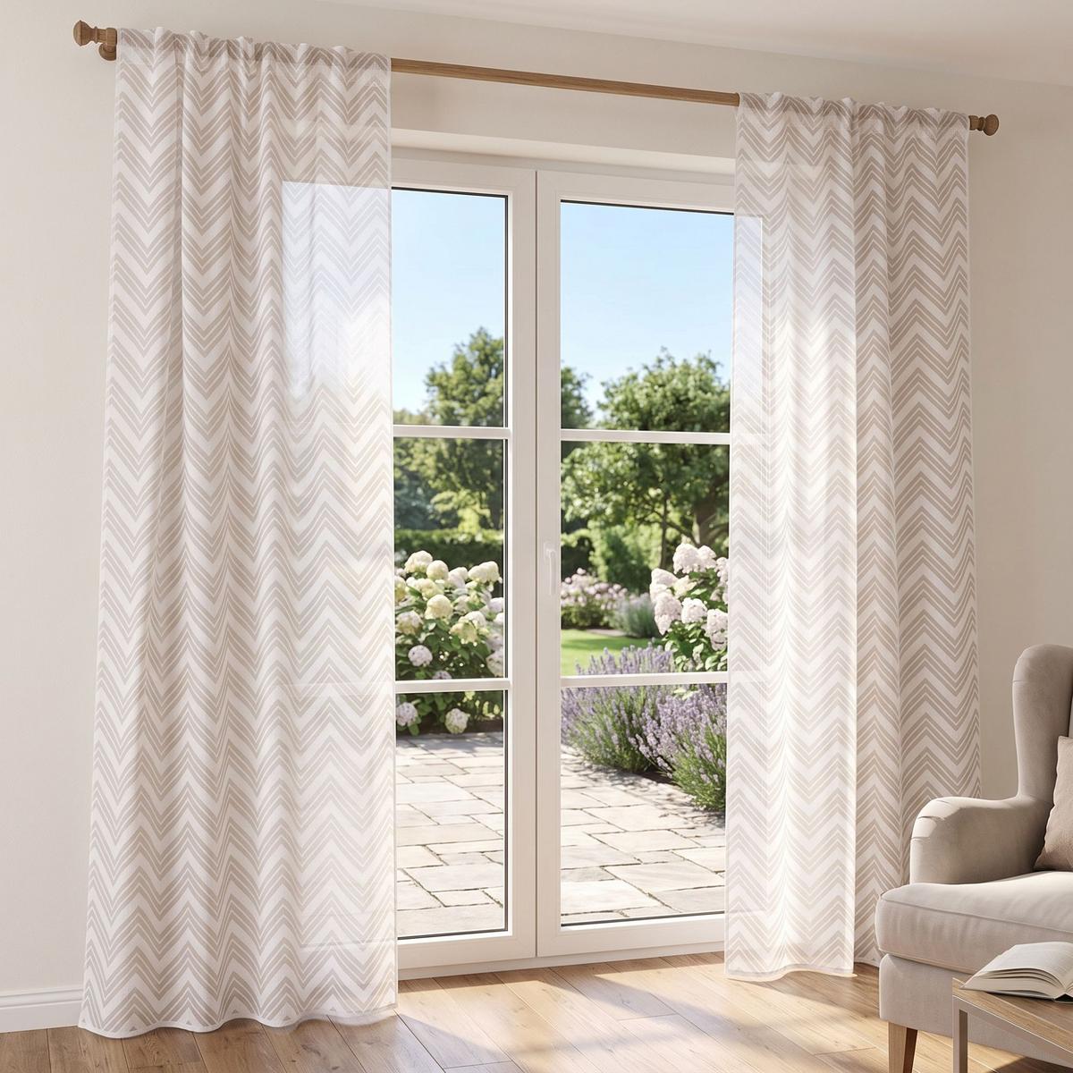 FERTIGVORHANG MAITE - Weiß, MODERN, Textil (140/245cm) - Luca Bessoni