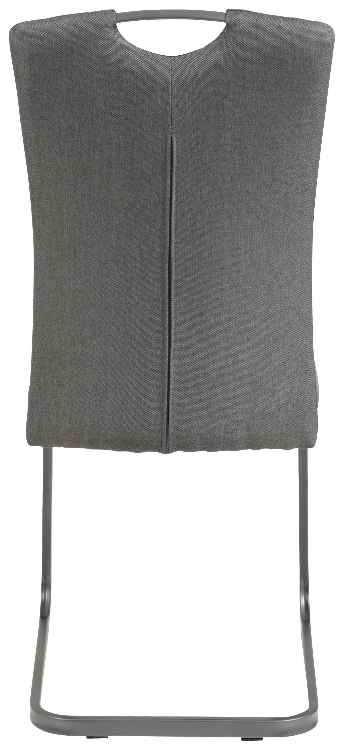 Schwingstuhl Amber Anthrazit/ Grau Gepolstert 4er-Set - Anthrazit/Grau, MODERN, Textil/Metall (43/98/56cm) - MID.YOU